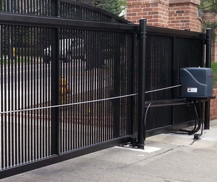 Electric security gates for business