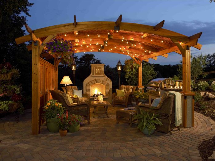 Backyard outdoor living space