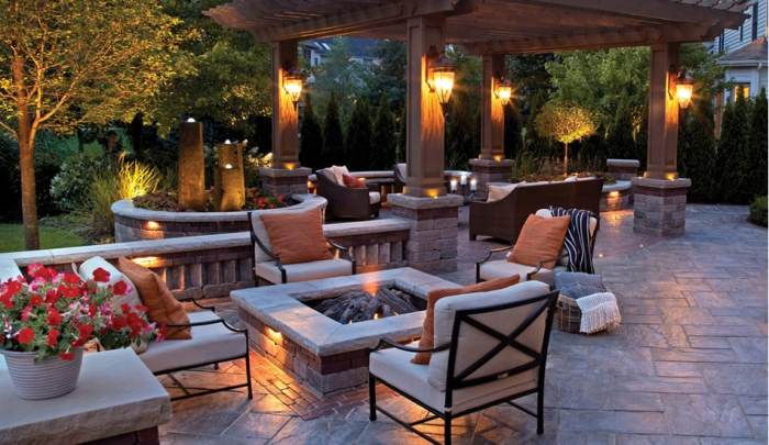 Backyard outdoor living space